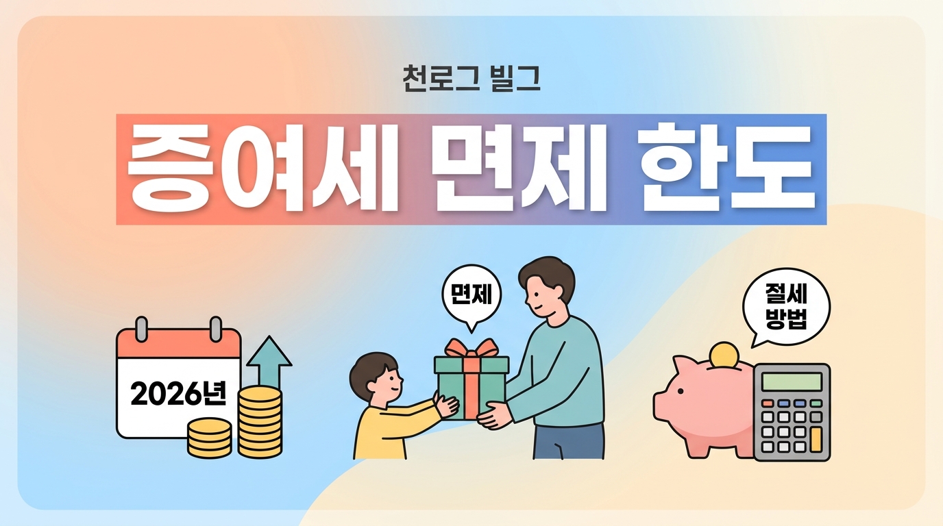 증여세 면제 한도