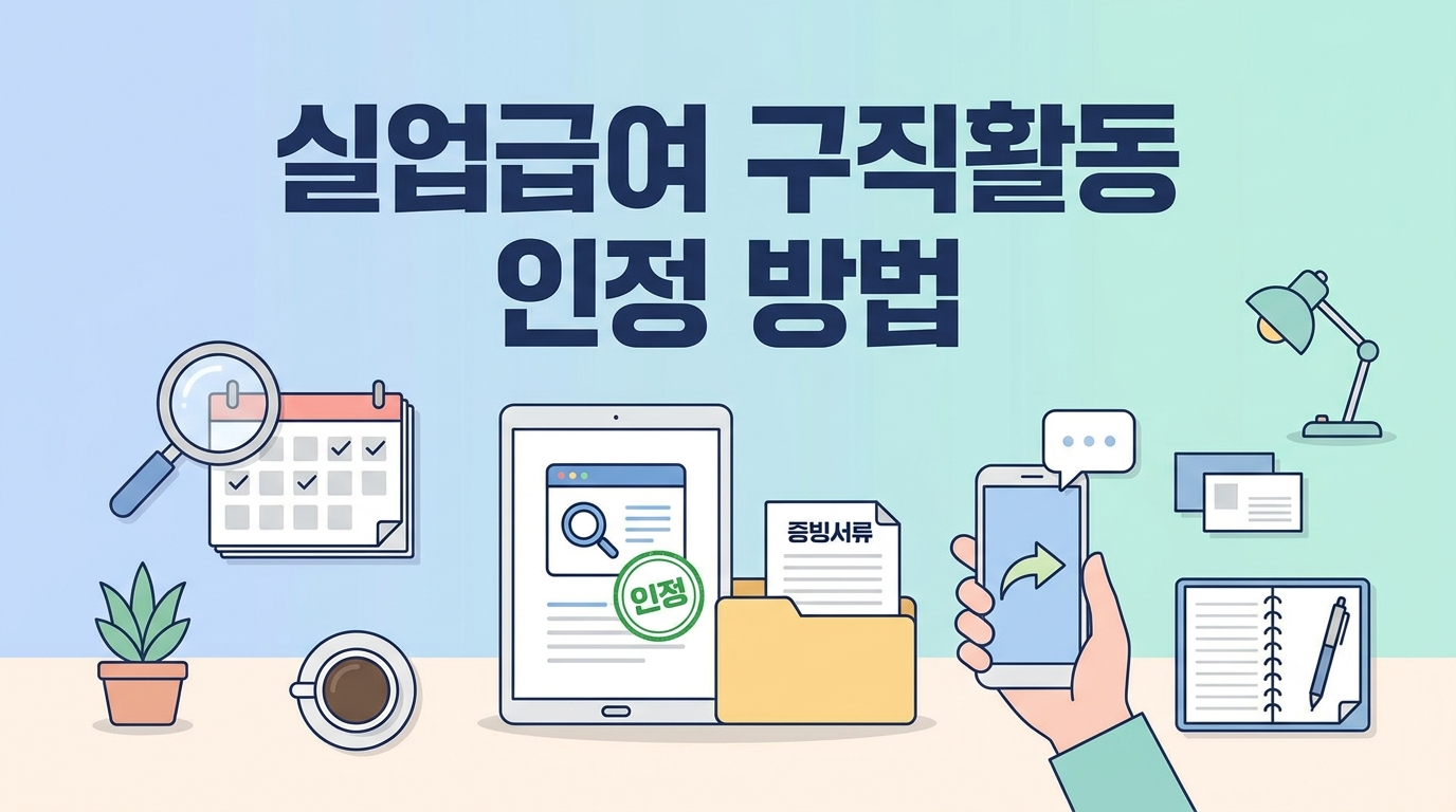 실업급여 구직활동 인정 방법
