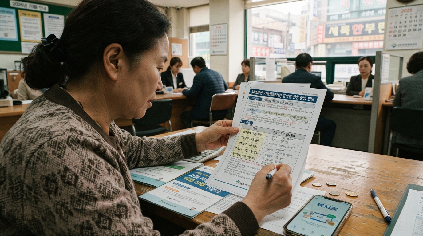 기초생활수급자 혜택 정리 2026년 조건·금액과 직접 신청할 것까지