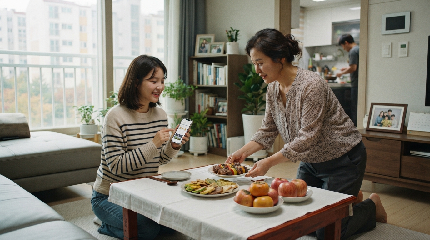 추석 차례상 차례상 방위 기준과 홍동백서·조율이시 배치 안내 이미지
