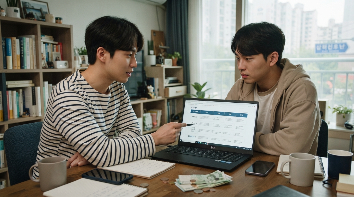 워드프레스 호스팅 개념을 설명하는 서버와 집터 비유 그래픽